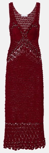 Source garment: burgundy crochet dress